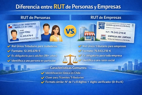Diferencia entre RUT de personas y empresas
fecha de nacimiento por rut