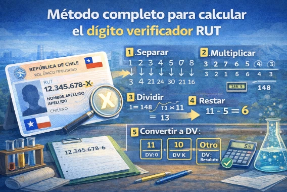 Método completo para calcular el dígito verificador RUT